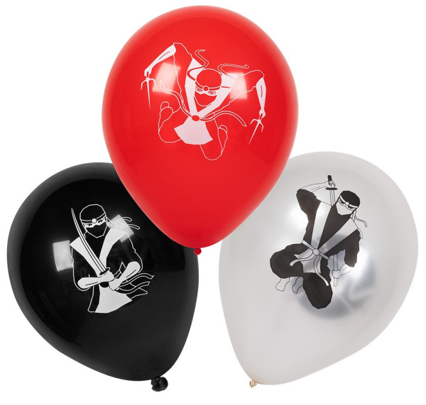 6 balonów Ninja Power 25cm