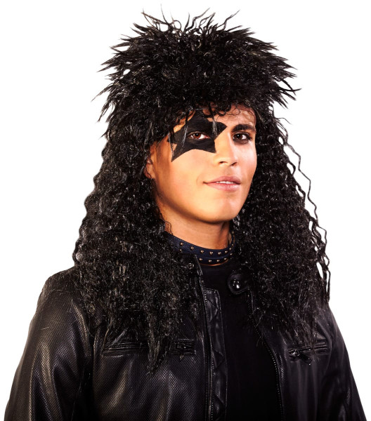 Rocker wig with curls