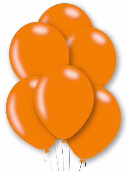 10 orange metalliske balloner 27,5 cm