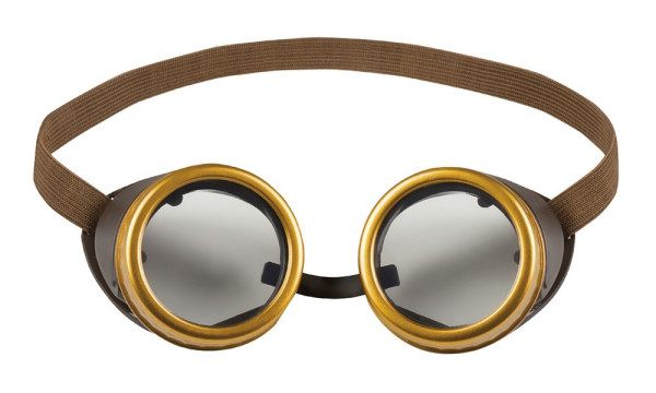 Stylische Steampunk Fliegerbrille 2
