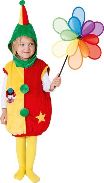 Mini circus clown child costume