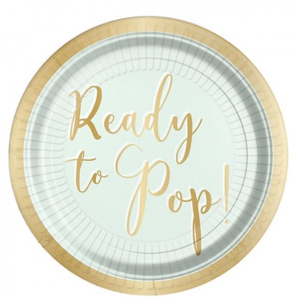 8 Ready to Pop paper plates 23cm