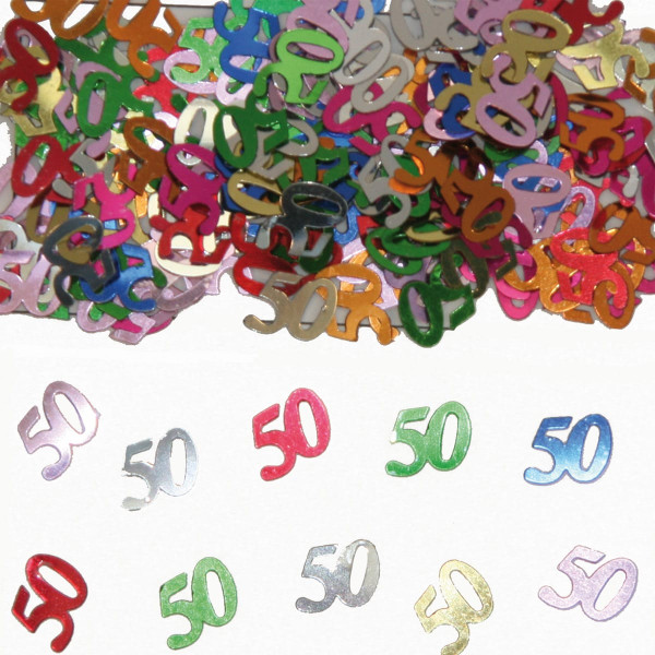 Confettis de table colorés 50 ans