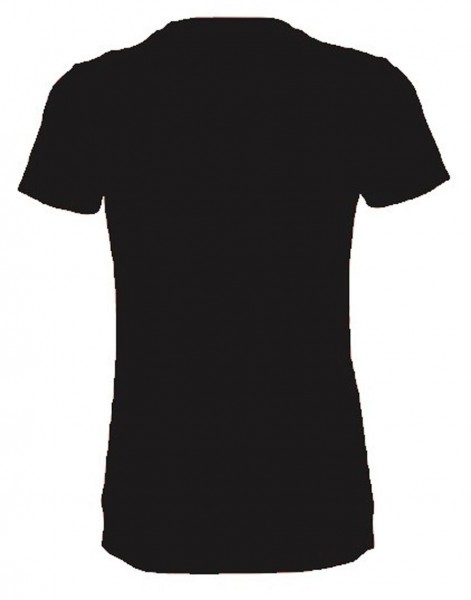 T-shirt da donna nera girocollo