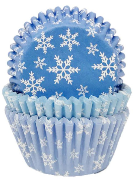 75 snowflake muffin cups