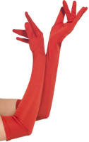 Rote Gala Handschuhe 52cm