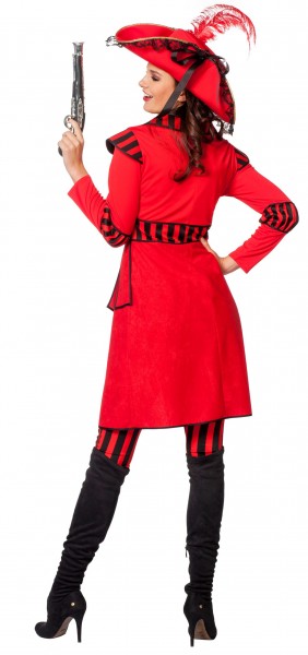 Red Pirate Lady damer kostume 2