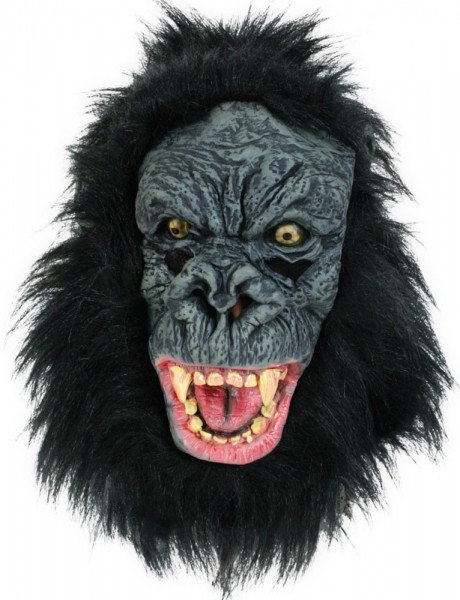 Máscara completa de gorila loco hecha de látex