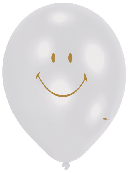 6 Golden Smile Ballons 28cm 3