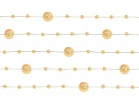 Vorschau: 5 Perlengirlanden Sissi gold 1,3m