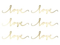 Aperçu: 6 lettres décoratives dorées Love 6 x 20cm