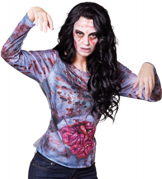 Skräck zombie damskjorta