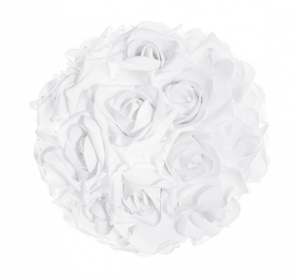 Brautstrauß aus weißen Rosen mit Perlen