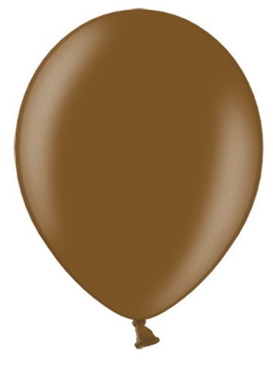 Set di 100 palloncini metallizzati marrone 25 cm