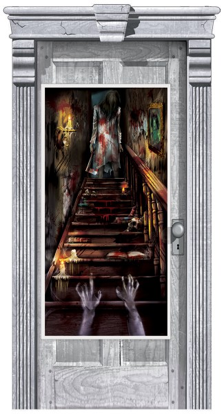 Spooky Haunted Mansion Door Poster Evil Nights