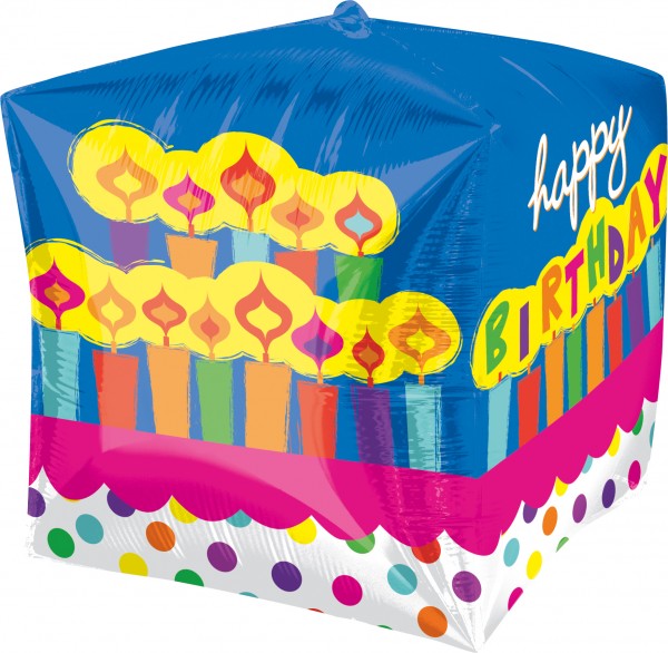 Würfelballon Birthday-Cake 2