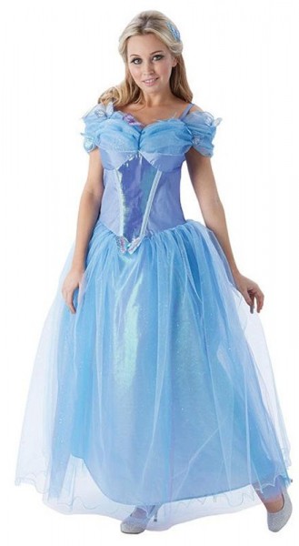 Blaues Cinderella Kleid Mit Haarschmuck