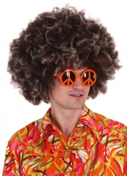 Hippie Peace Glasses Neon Orange