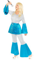Aperçu: Costume femme Disco Queen des années 70 bleu