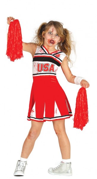 Zombie cheerleader costume for kids