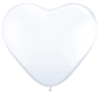 8 balonów serce białe 30 cm