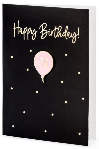30th birthday card with removable pin