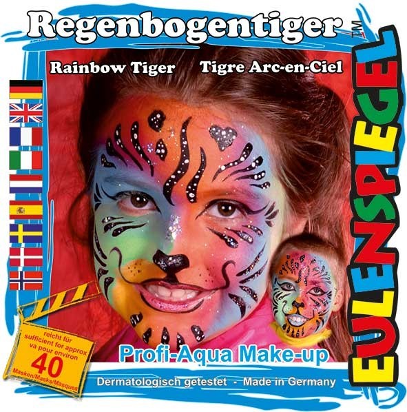 Eulenspiegel Rainbow Tiger Make Up Set 2
