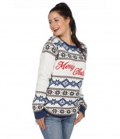 Widok: Świąteczny sweter ze śniegiem Merry Christmas