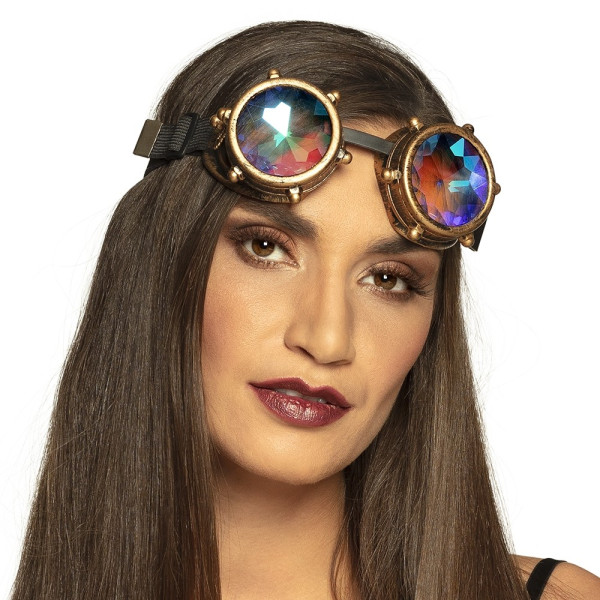 Steampunk Brille mit Prisma Gläsern