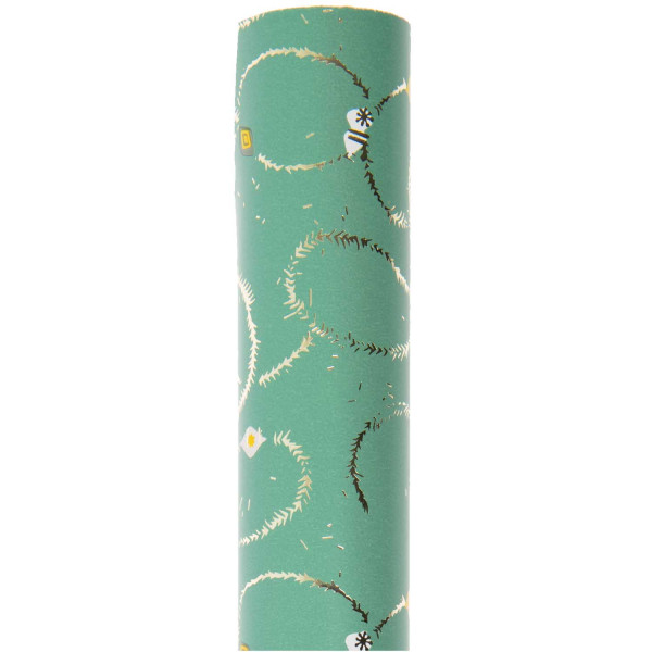 Green FSC wrapping paper tree decorations