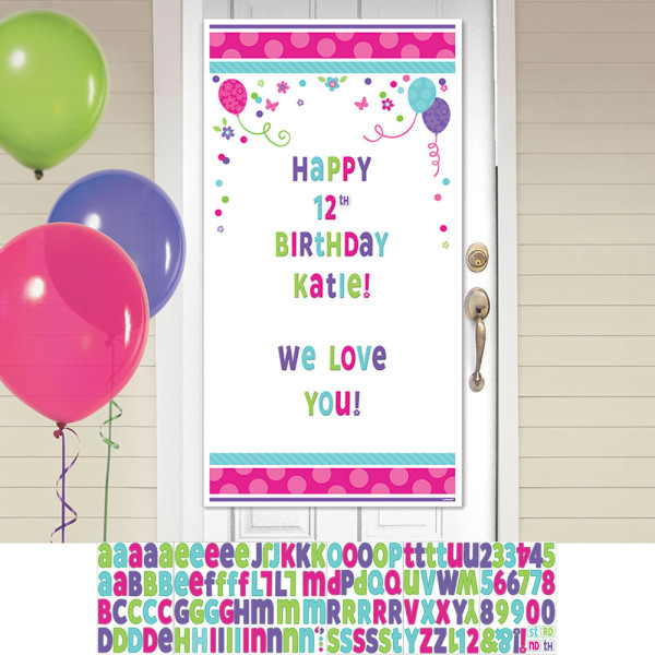 Birthday Spring door decoration can be personalized