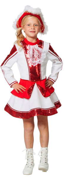 Czerwony kostium dziecięcy Funkenmarie z cekinami
