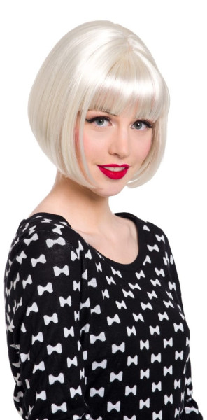 Victoria wig white-silver deluxe