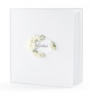 Voorvertoning: Gastenboek met witte rozen 22 pagina's
