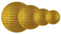 Anteprima: Lanterna glitterata in oro 35cm
