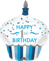 Folienballon Sweet Cupcake 1st Birthday Prince