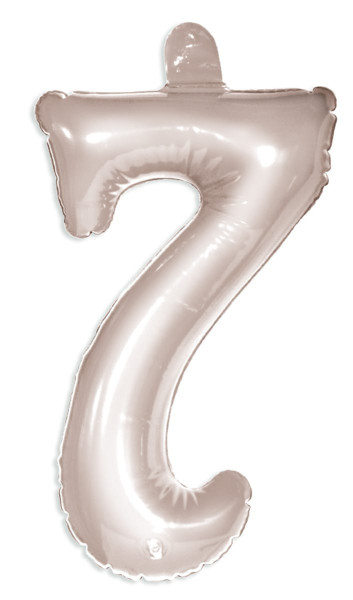 Inflatable number 7 silver