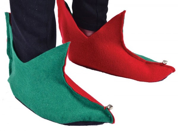 Scarpe da elfo rosso-verde