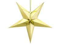 Do it yourself decoration star made of metallic-golden cardboard 70cm