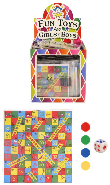 Mini snakes and ladders game 8cm