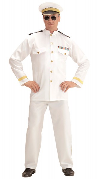 Navy Kapität Herrenkostüm Weiß