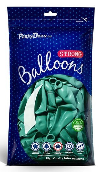 50 party star metallic balloons green 27cm 2