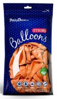 Vorschau: 10 Partystar metallic Ballons orange 23cm