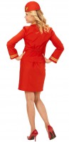 Rotes Stewardess Damenkostüm