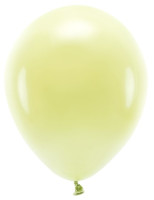 100 ballons éco jaune citron pastel 26cm