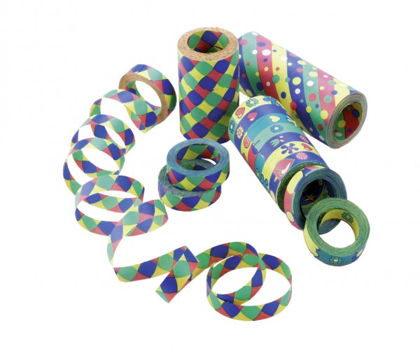 3 rolls of colorful giant party streamers freak show