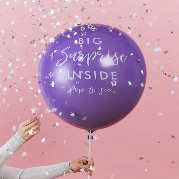 Starful Birthday XL confetti ballon 91cm