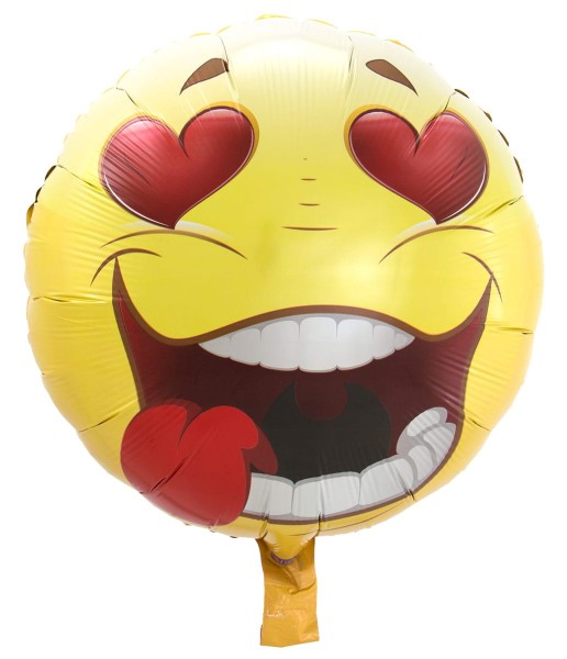 Folie ballon vanvittigt forelsket emoji