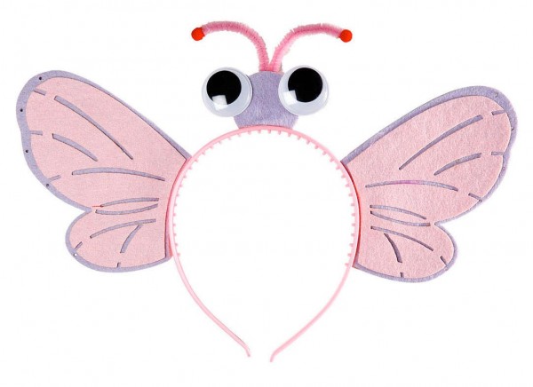 Diadema de mariposa flappy en rosa