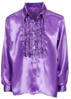 Vista previa: Camisa violeta con volantes noble brillante